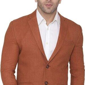 WINTAGE Men's Wool Casual and Festive Blazer Coat Jacket Brick colored s44